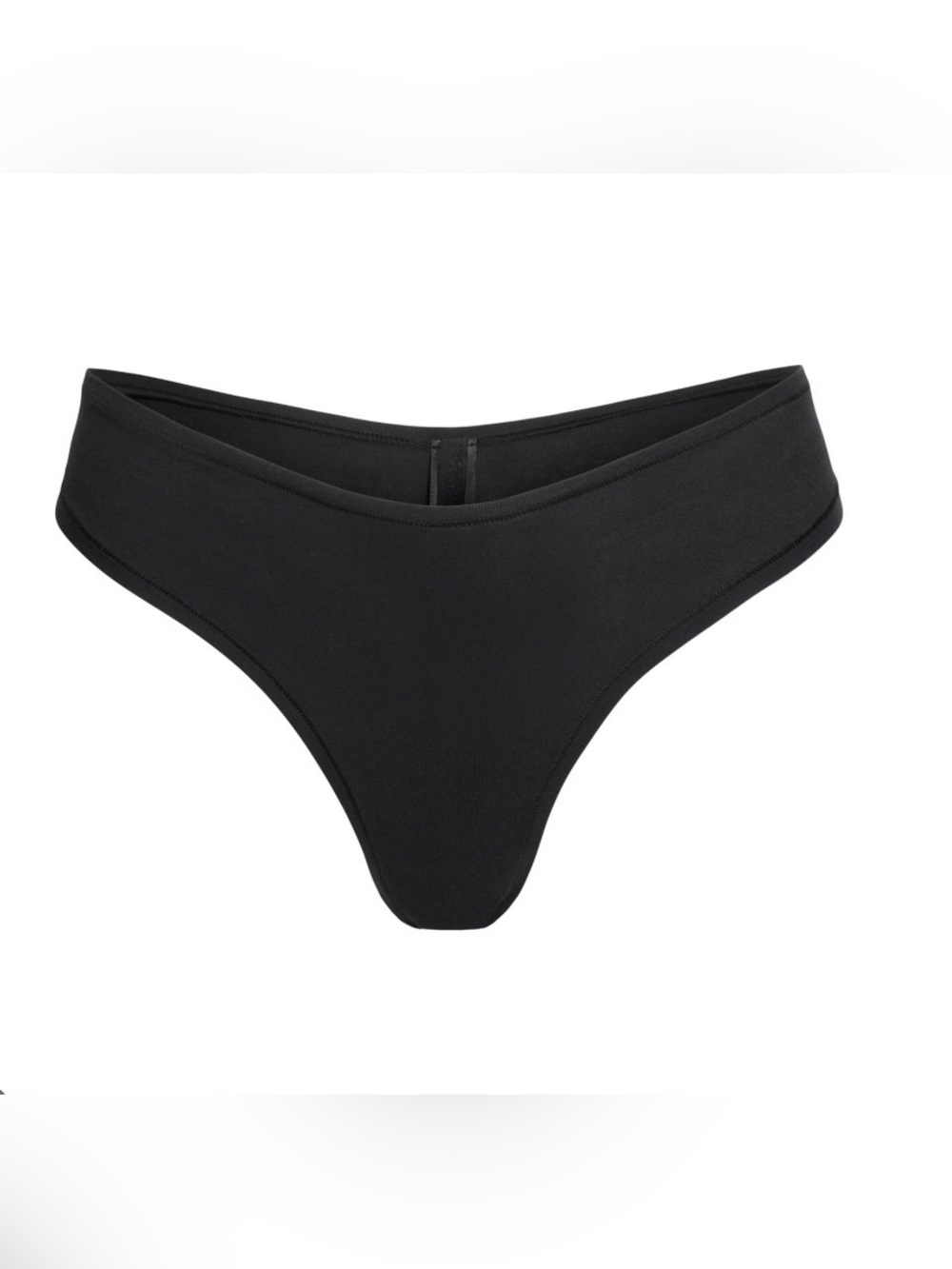 SKIMS Cotton Jersey Dipped Thong | Soot | XS | NWT 🏷️